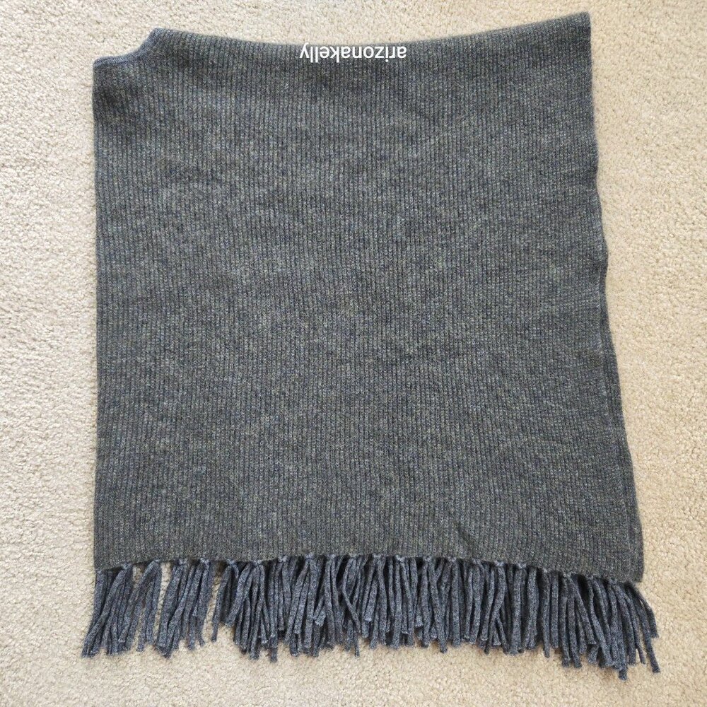 {{{Thick}}} Cashmere Wrap Birdseye Knit Green/Grey Symphony - Picture 12 of 16